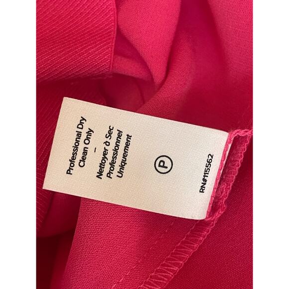 NWT Cinq à Sept Brianne Pintuck Crepe Pants Side Slit Hot Pink Women’s size 8 - Picture 10 of 10
